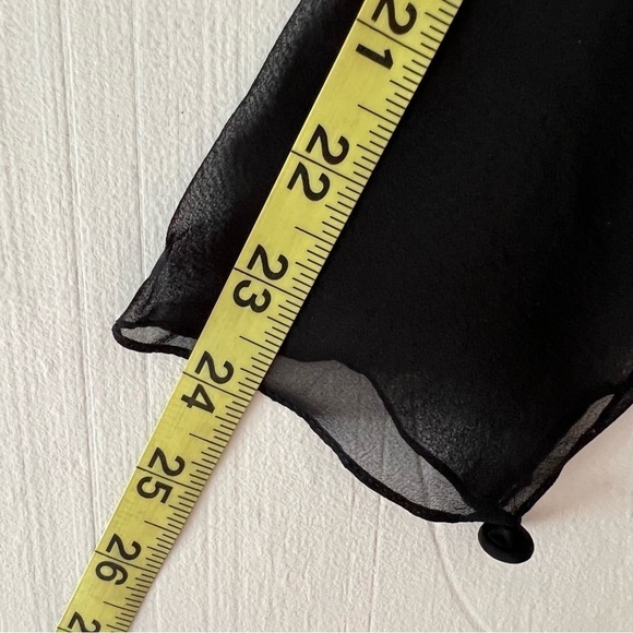 JEANNENE BOOHER Dead-stock Vintage Black Silk Georgette Dress with Sequin Vest - Picture 15 of 16